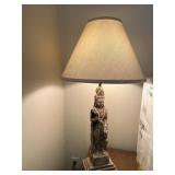 33" H ASIAN LAMP W/ SHADE