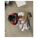 RED AND BLACK PLASTIC PORTABLE AUDIO DEVICE WITH