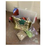 MIXED LOT CONTAINING PLASTIC STORAGE CONTAINER