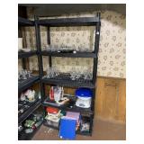 BLACK PLASTIC STORAGE SHELF MUST COME TOWARDS END