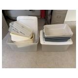 STORAGE BINS, PLASTIC PANS