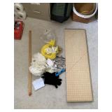 SEWING BOARD, YARD STICK, BLANKET TRIM, ETC.
