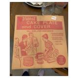 NEW IN BOX CAKE PLATE AND COVER