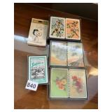 PLAYING CARDS BIRDS FLOWERS SURFSIDE ON THE LAKE,