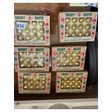 SHINY BRIGHT ORNAMENTS 6 BOXES GOLD MINIS