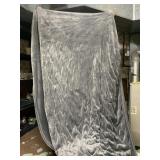 GREY BROOKSTONE HEATED BLANKET WITH TIMER/HEAT