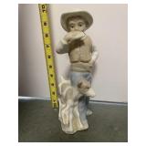 TENGRA BOY AND DOG STATUE MADE IN SPAIN