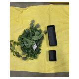 TWO BLACK VELVET-LINED RECTANGULAR PRESENTATION