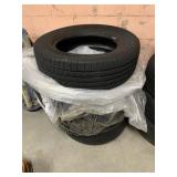 GROUP OF BLACK RUBBER AUTOMOTIVE TIRES, SOME