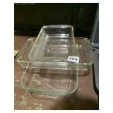 CLEAR GLASS RECTANGULAR STORAGE JAR WITH ROUNDED