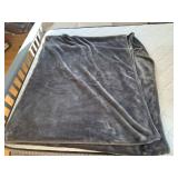 GRAY FLEECE THROW BLANKET BY THRESHOLD