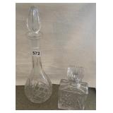 CRYSTAL AND PRESSED GLASS DECANTERS