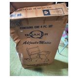 ADJUSTABLE MANTEC SET OF FOUR TV TRAYS WITH