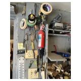 WORKSHOP SUPPLIES INCLUDING ASSORTED TAPES,