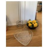 TOILET PAPER HOLDER, CLEAR PRESSED GLASS