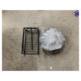 BLACK WIRE RECTANGULAR RACK WITH HORIZONTAL BARS