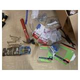 ASSORTED HAND TOOLS AND HARDWARE INCLUDING