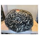ZEBRA PATTERN FAUX FUR BEAN BAGS ORIGINAL TAGS