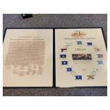 IN CONGRESS 1776 STAMP SET IN PORTFOLIO