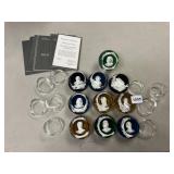 FRANKLIN MINT CAMEOS IN CRYSTAL COLLECTION, 10 IN