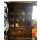 CHERRY CHINA CABINET W/ 2 DOOR GLASS FRONT, BLIND