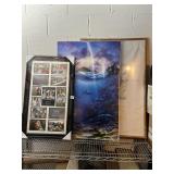 24X36 POSTER FRAME, WHALE UNDER THE SEA POSTER,