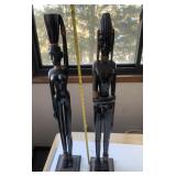 GIRAFFE WOMAN AFRICAN STATUE STANDING 32' H W/