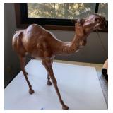 LEATHER WRAPPED CAMEL PURCHASED IN INDIA 22' H X