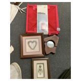 ASSORTED WALL ART AND STORAGE BIN