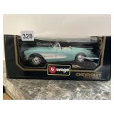BURAGO - CHEVROLET CORVETTE 1957 DIE-CAST MODEL,