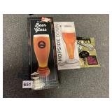 TWO BEER GLASSES AND LOCK