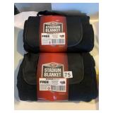 TWO NEW STADIUM BLANKETS DR PEPPER FOLDS INTO