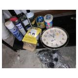 BATTERY OPERATED CLOCK WITH ADVERTISEMENT, SCUFF