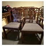CHIPPENDALE SIDE CHAIRS OLD REPRODUCTION