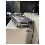 DIE-CAST MODEL - 1965 PONTIAC GTO, SILVER, WITH