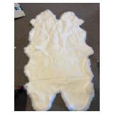 WHITE GENUINE SHEEPSKIN WITH TAGS, LIKE NEW, WELL