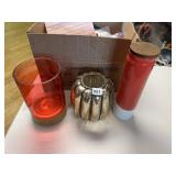 PASTA CONTAINER AND CANDLE HOLDERS