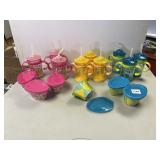 EASTER THEME HANDLED STRAW CUPS AND EGG-SHAPED