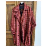 SANYO CAROL COHEN BLACK AND RED PLAID JACKET SZ 4