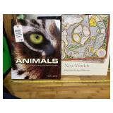 2 OVERSIZE HARDBACK BOOKS ON ANIMALS AND NEW