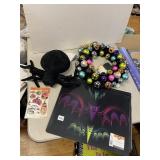 STUFFED SPIDER, PLASTIC PLACEMATS, HALLOWEEN