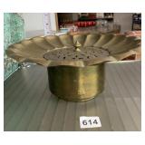 MCM BRASS FLOWER ARRANGER W/ LIFT OUT CENTER