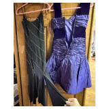 TWO EVENING DRESSES GIVEN IN ROOM SIZE SMALL