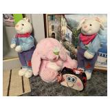 PINK BUNNY, 2 STANDING BUNNIES, TOTE