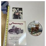 TIN SIGNS, MOUNTAIN GOAT SUNCATCHER WITH CRACK