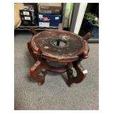 LARGE WOOD STAND FOR VASE OR BOWL