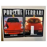 PORSCHE AND FERRARI HARDBACK COFFEE TABLE BOOKS