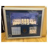 22.5X18.5 THE WHITE HOUSE FRAMED POSTAGE STAMP