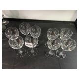 9 BACCARAT WHITE WINE GLASSES