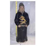 CHINESE GLAZED SCHOLAR STATUE 17' H - SEE MAKER